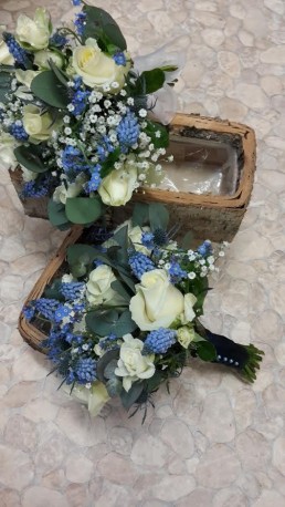 Blue and Cream Posy