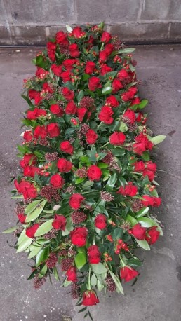 Red Rose Coffin Spray