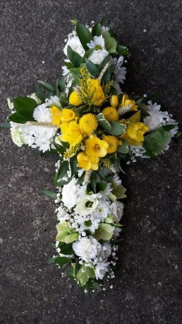 Yellow and White Cross