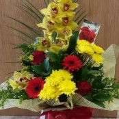 Castle Box in reds and yellows