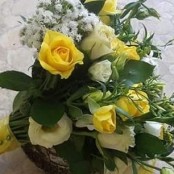 Yellow and White Wedding Posy