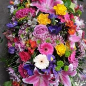 Bright mixed Coffin Spray